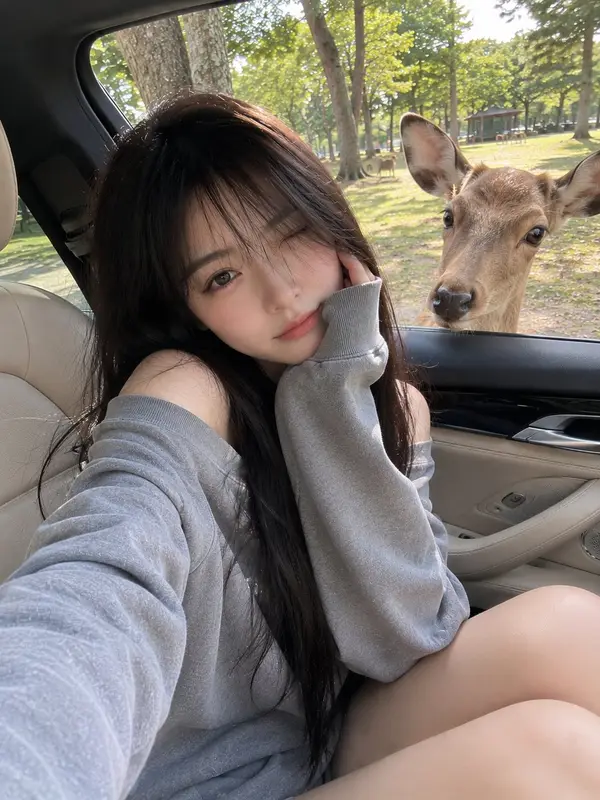 Young Japanese girl with long silky black hair and soft wispy bangs, sitting… — GPT Image 2 prompt by @saniaspeaks_