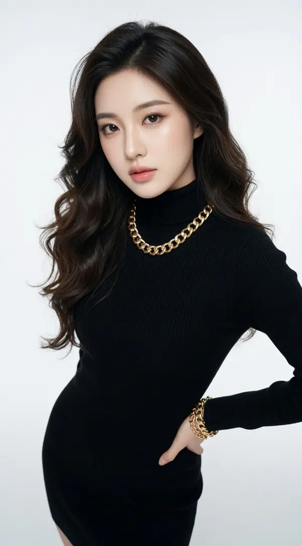 9:16. A stunning Korean beauty portrait, young woman with long flowing dark… — GPT Image 2 prompt by @Mind_Boticni