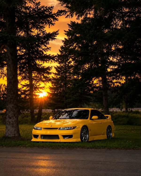 Ultra-realistic automotive photography of a bright yellow modified Japanese… — AI Model prompt by @oju689
