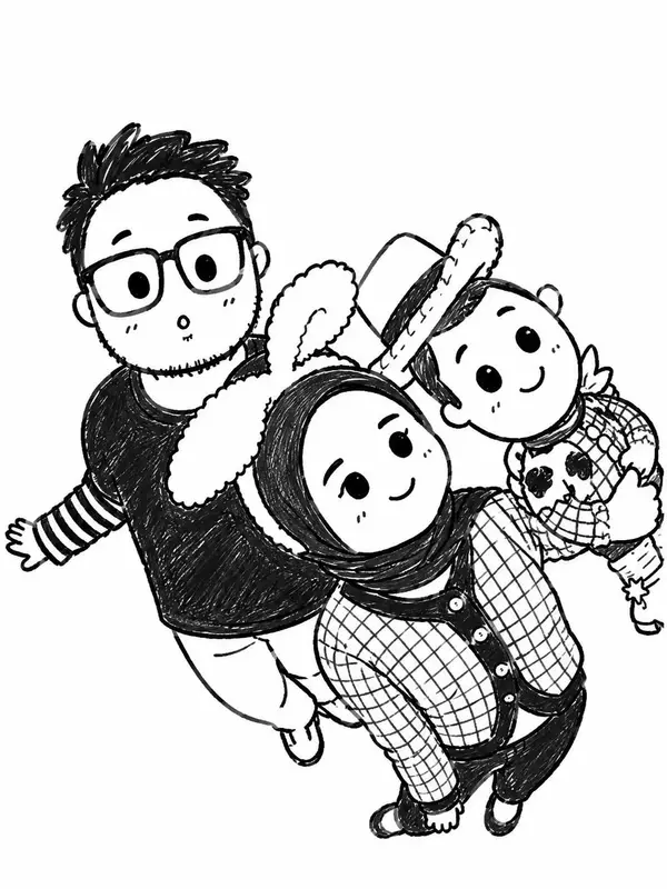 Turn the uploaded photo into a cute black-and-white hand-drawn doodle… — Nano Banana Pro prompt by @Taaruk_