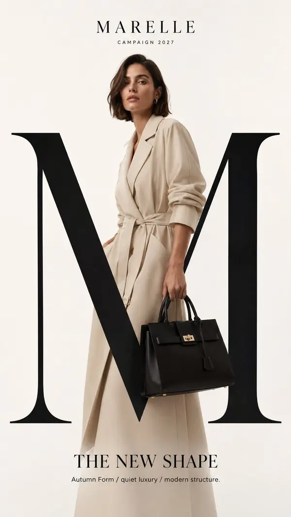 Create a high-end luxury fashion campaign mockup with strong typography,… — GPT Image 2 prompt by @MrLarus