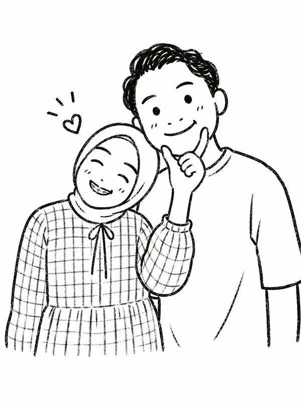 Transform the uploaded photo into a cute black-and-white hand-drawn doodle… — AI Model prompt by @Taaruk_