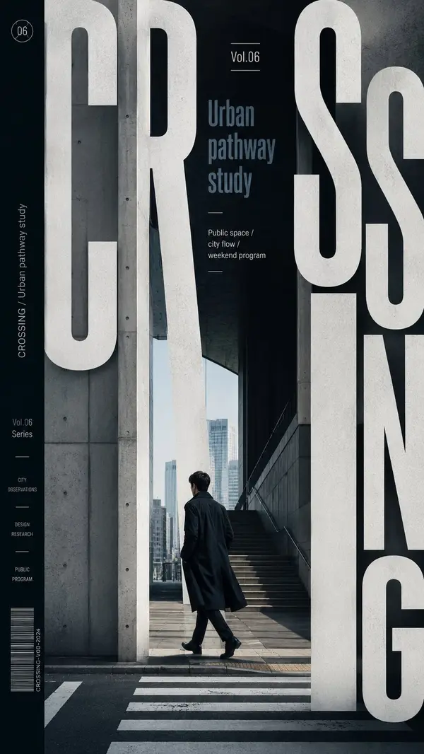 Create a high-end type-framed poster where oversized typography becomes the… — AI Model prompt by @MrLarus