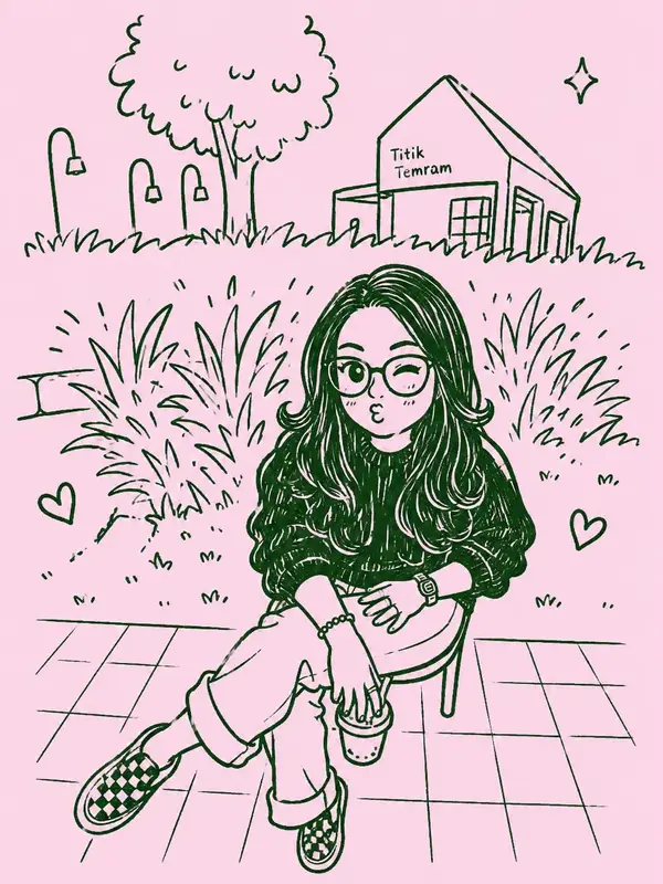 Transform the uploaded selfie into a cute monochrome kawaii doodle illustration… — GPT Image 2 prompt by @Taaruk_