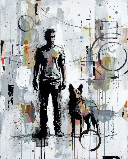 Nano banana 2 on @TopviewAIhq PROMPT: Contemporary mixed-media urban painting… — Nano Banana 2 prompt by @kingofdairyque