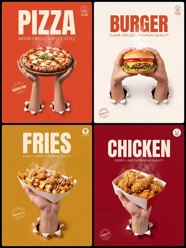 A premium and bold food advertising poster with a high-fidelity analog film… — Nano Banana Pro prompt by @Arminn_Ai
