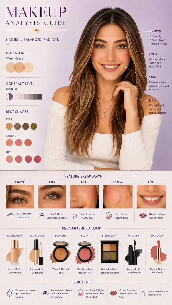 Makeup Analysis Guide Infographic (9:16) Create a luxury beauty magazine style… — GPT Image 2 prompt by @Chaemate_