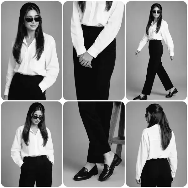 Create a premium black-and-white fashion editorial collage in a minimalist… — GPT Image 2 prompt by @AiwithLariab