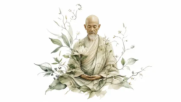 [SUBJECT] seamlessly merging with elegant botanical leaves, vines, and flowers,… — AI Model prompt by @aleenaamiir