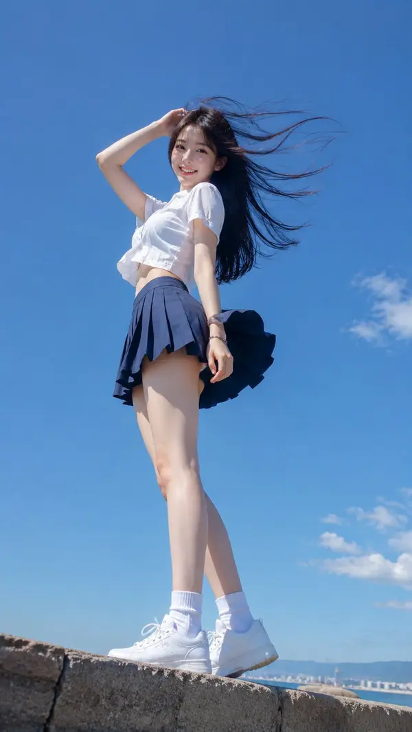 Vertical 9:16 realistic outdoor portrait photo, young adult East Asian woman,… — AI Model prompt by @MrLarus