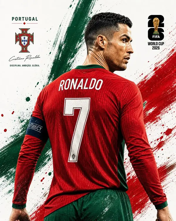Create a premium FIFA World Cup 2026 sports poster featuring a legendary… — GPT Image 2 prompt by @Taaruk_