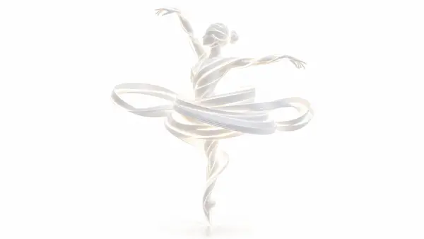 [SUBJECT] created entirely from flowing luminous white ribbons, elegant curves,… — AI Model prompt by @aleenaamiir