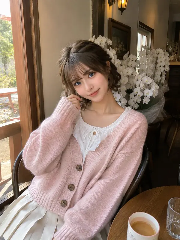 Photorealistic candid smartphone snapshot of a cute young woman with short wavy… — GPT Image 2 prompt by @saniaspeaks_