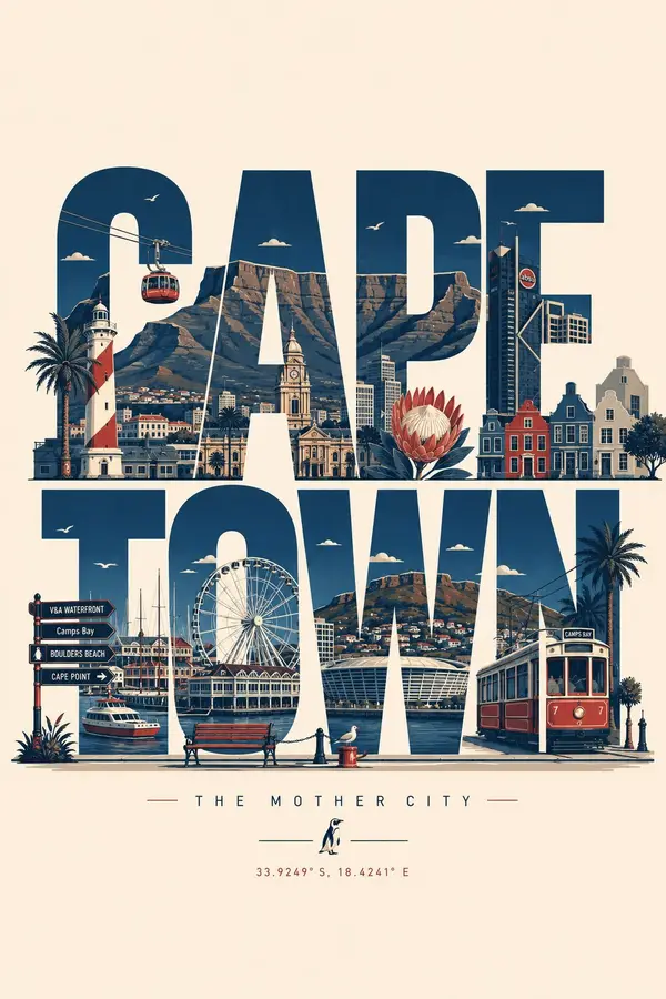 Create a clean, modern typographic travel poster where the city name itself… — GPT Image 2 prompt by @Goodmanprotocol