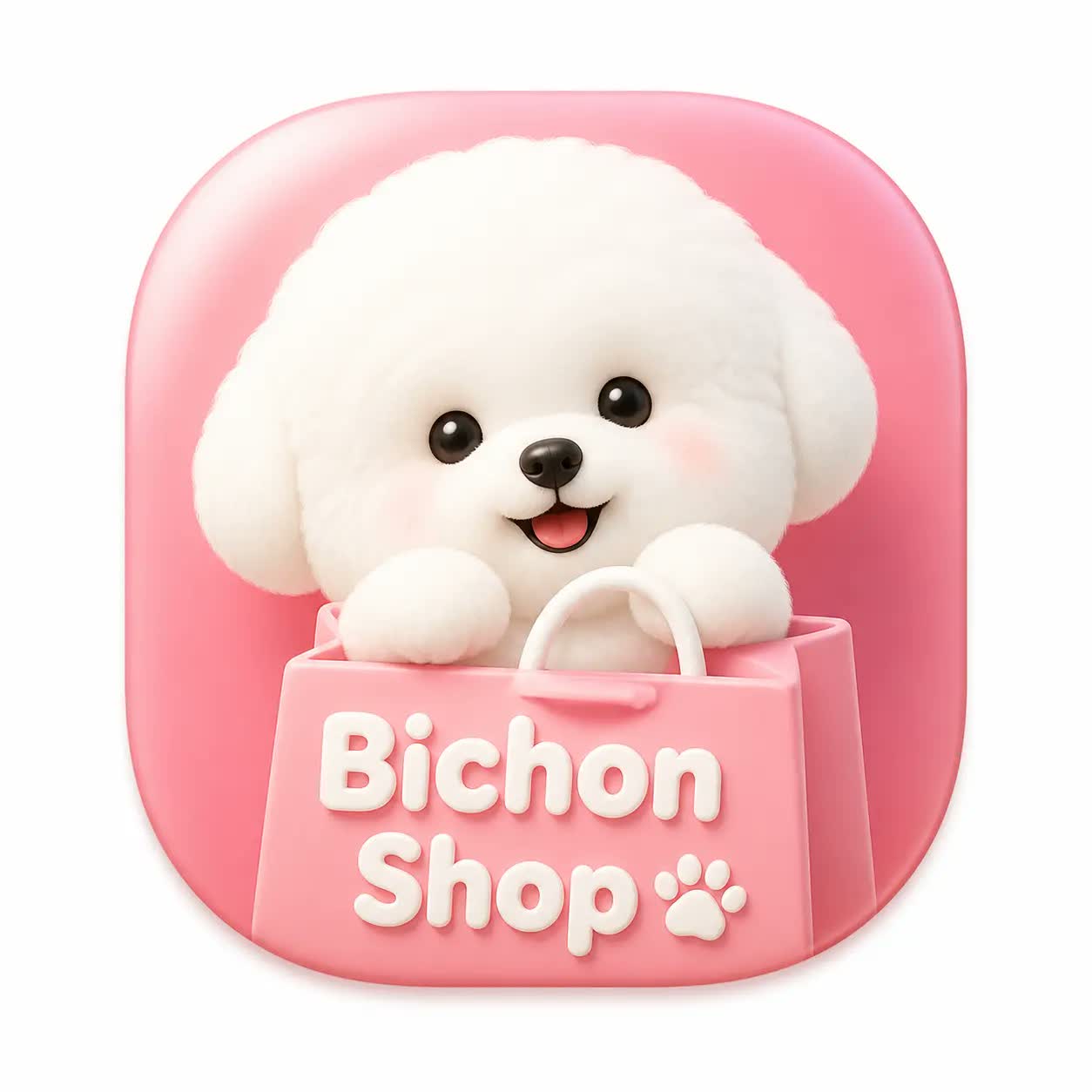 A macOS app icon for an app named 'Bichon Shop'. A single squircle icon with… — AI-generated image by @iamaiistudio using GPT Image 2