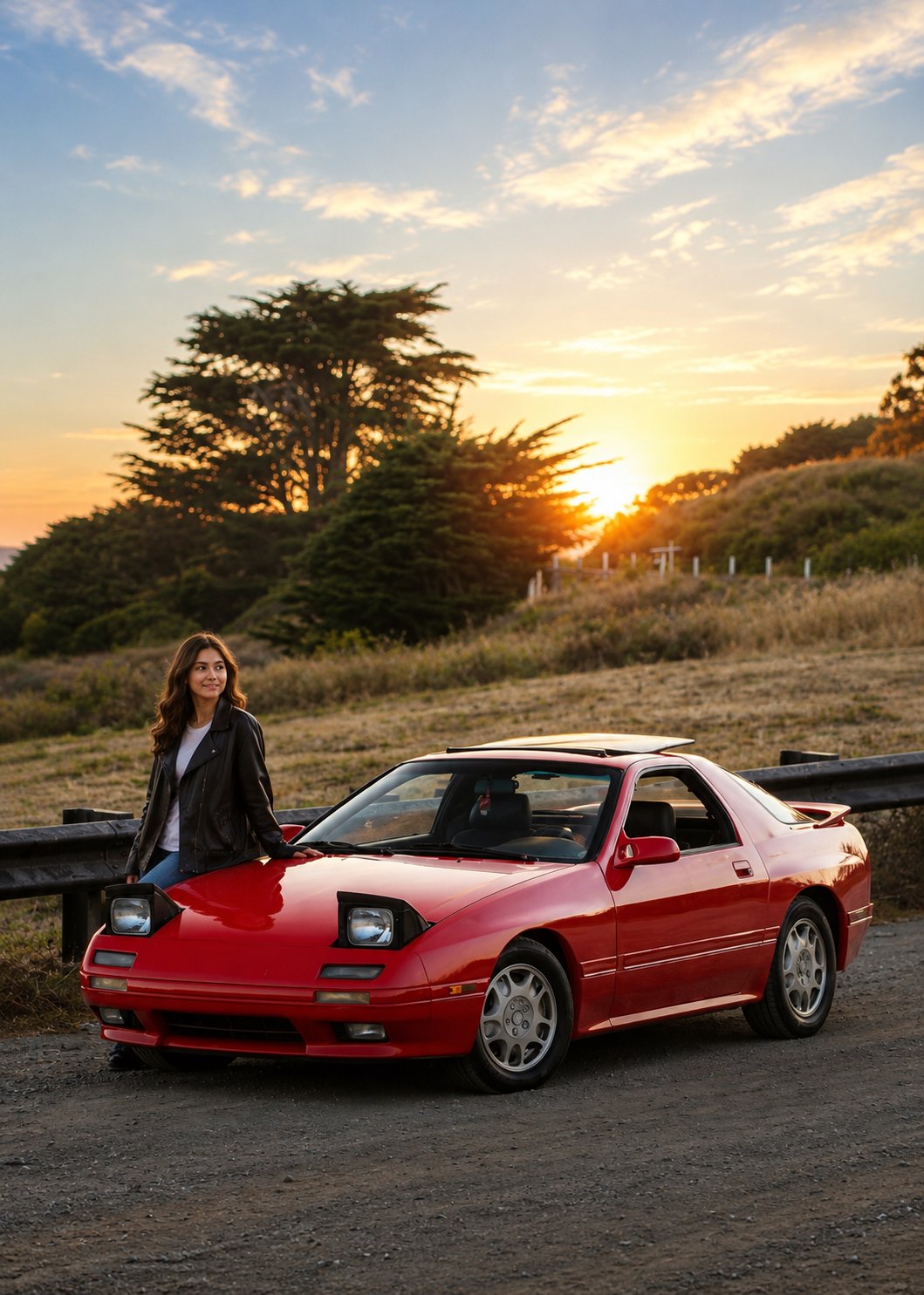 Ultra-realistic automotive lifestyle photography of a beautiful young woman… — AI-generated image by @oju689 using AI Model