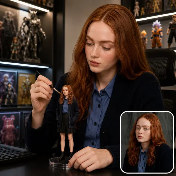 Create a hyper-realistic 1:1 cinematic studio portrait of a young woman… — Nano Banana prompt by @AIwithkhan