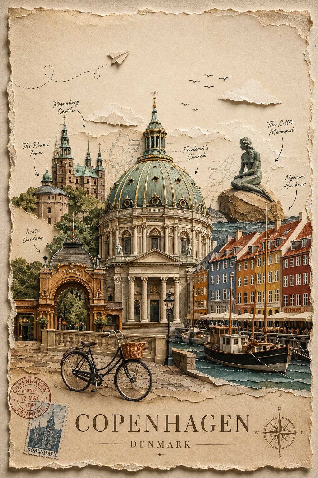Create a premium, timeless handcrafted travel poster for [DESTINATION] in an… — GPT Image 2 prompt by @Goodmanprotocol
