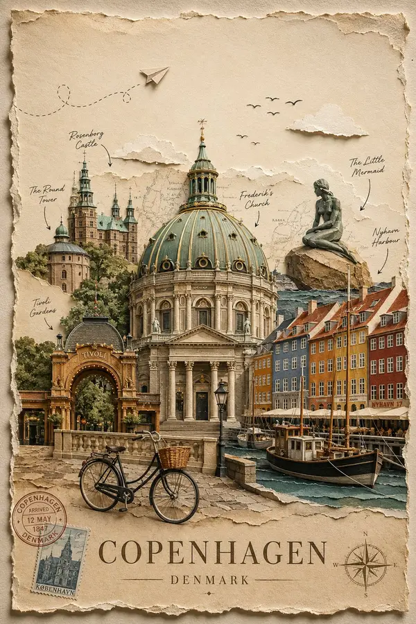 Create a premium, timeless handcrafted travel poster for [DESTINATION] in an… — GPT Image 2 prompt by @Goodmanprotocol