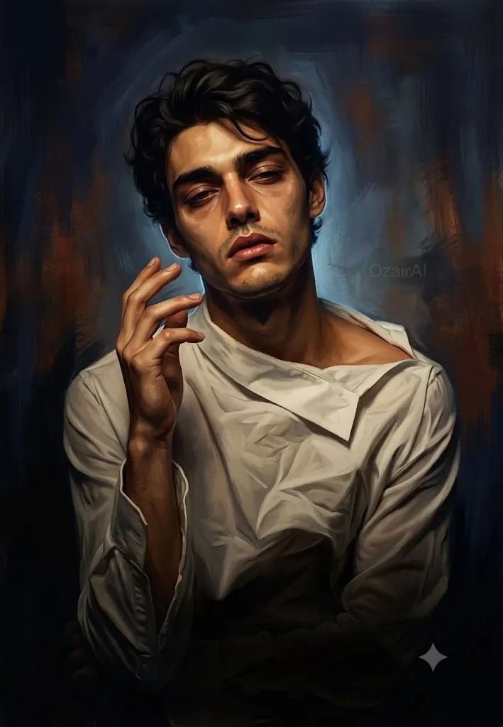 Use the exact same face from the reference image and generate a fine art… — Nano Banana 2 prompt by @Ozayrr_irl