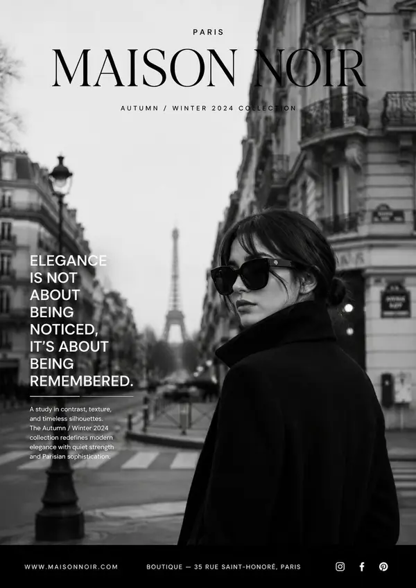 Create a premium luxury fashion advertisement in a minimalist Parisian… — GPT Image 2 prompt by @harboriis