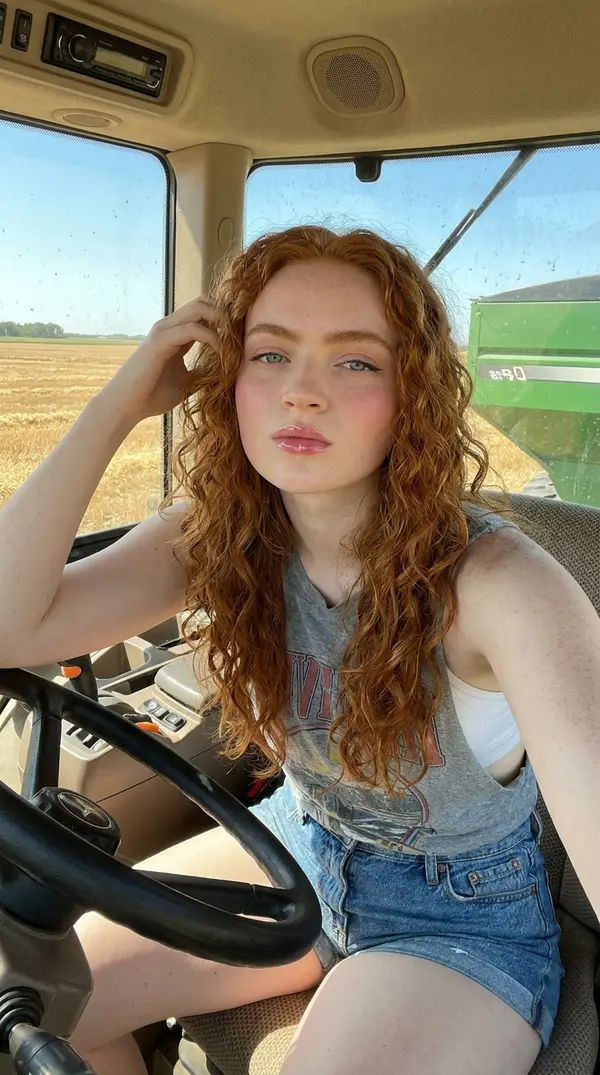 Ultra-realistic rural lifestyle selfie of a young woman with long naturally… — Nano Banana Pro prompt by @NattyWindstorm