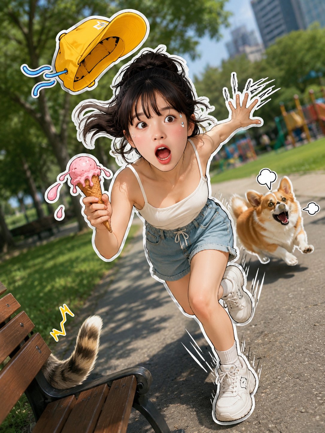 A vibrant and humorous 3D-style sticker design superimposed onto a real-life… — AI-generated image by @RizwanAly07 using GPT Image 2