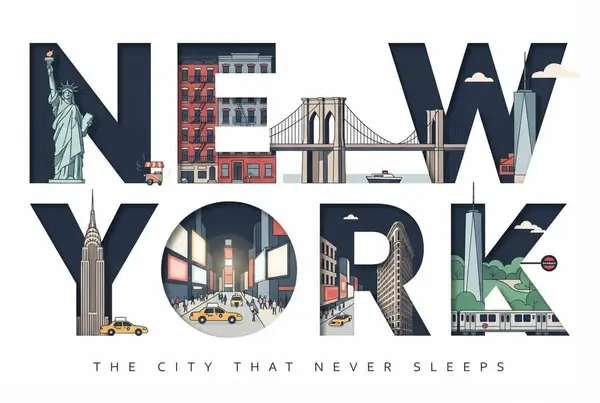 Clean, modern typographic travel poster in a 3:2 landscape format. The words… — GPT Image 2 prompt by @Sairah_0