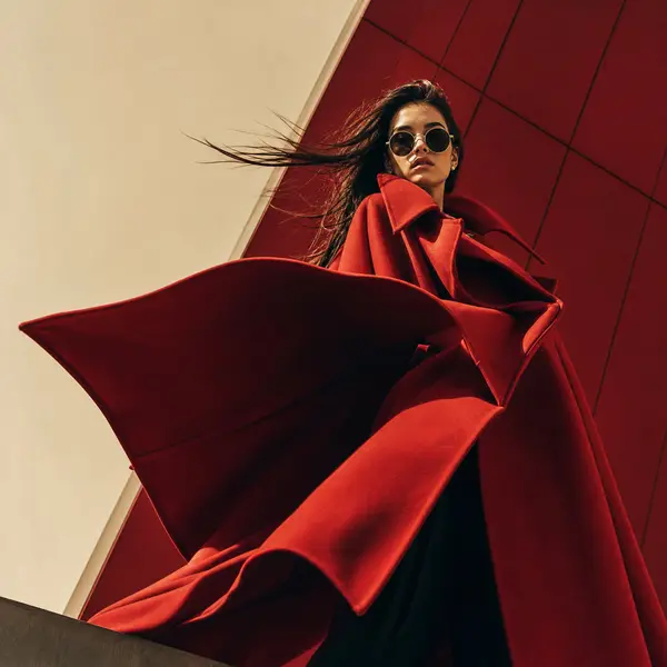 High-fashion editorial portrait, young woman with sleek pulled-back dark hair,… — GPT Image 2 prompt by @meng_dagg695