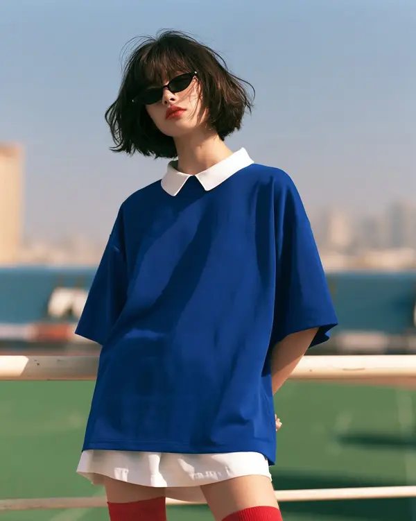 Moody sports fashion editorial portrait, stylish young woman standing casually… — GPT Image 2 prompt by @ChillaiKalan__