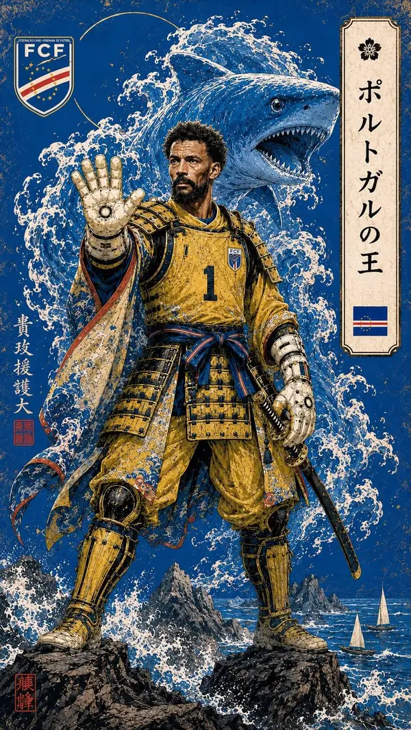 Epic Japanese ukiyo-e inspired sports poster featuring a legendary football… — GPT Image 2 prompt by @Taaruk_
