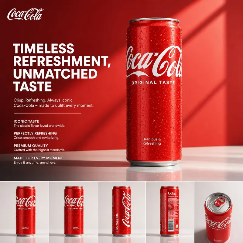 UNIVERSAL FMCG PRODUCT HERO AD MASTER (coca cola)PROMPT™ V2.0 ROLE Act as a… — GPT Image 2 prompt by @im_shahid7