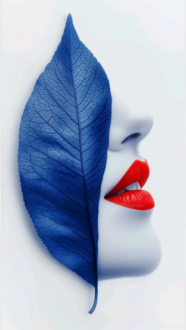 Surreal minimalist digital art, extreme close-up side profile of… — Nano Banana 2 prompt by @meng_dagg695