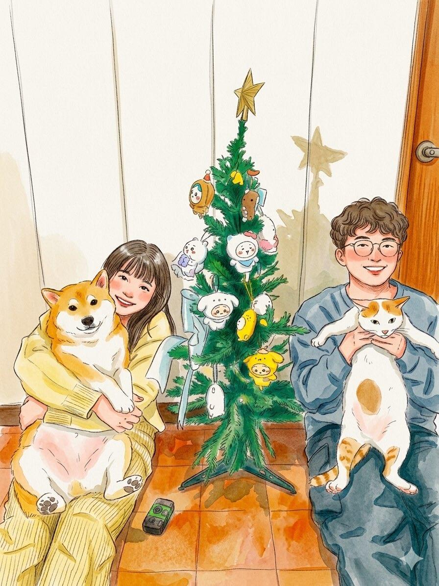 Cute cozy slice-of-life illustration in a soft watercolor + colored pencil… — GPT Image 2 prompt by @Taaruk_