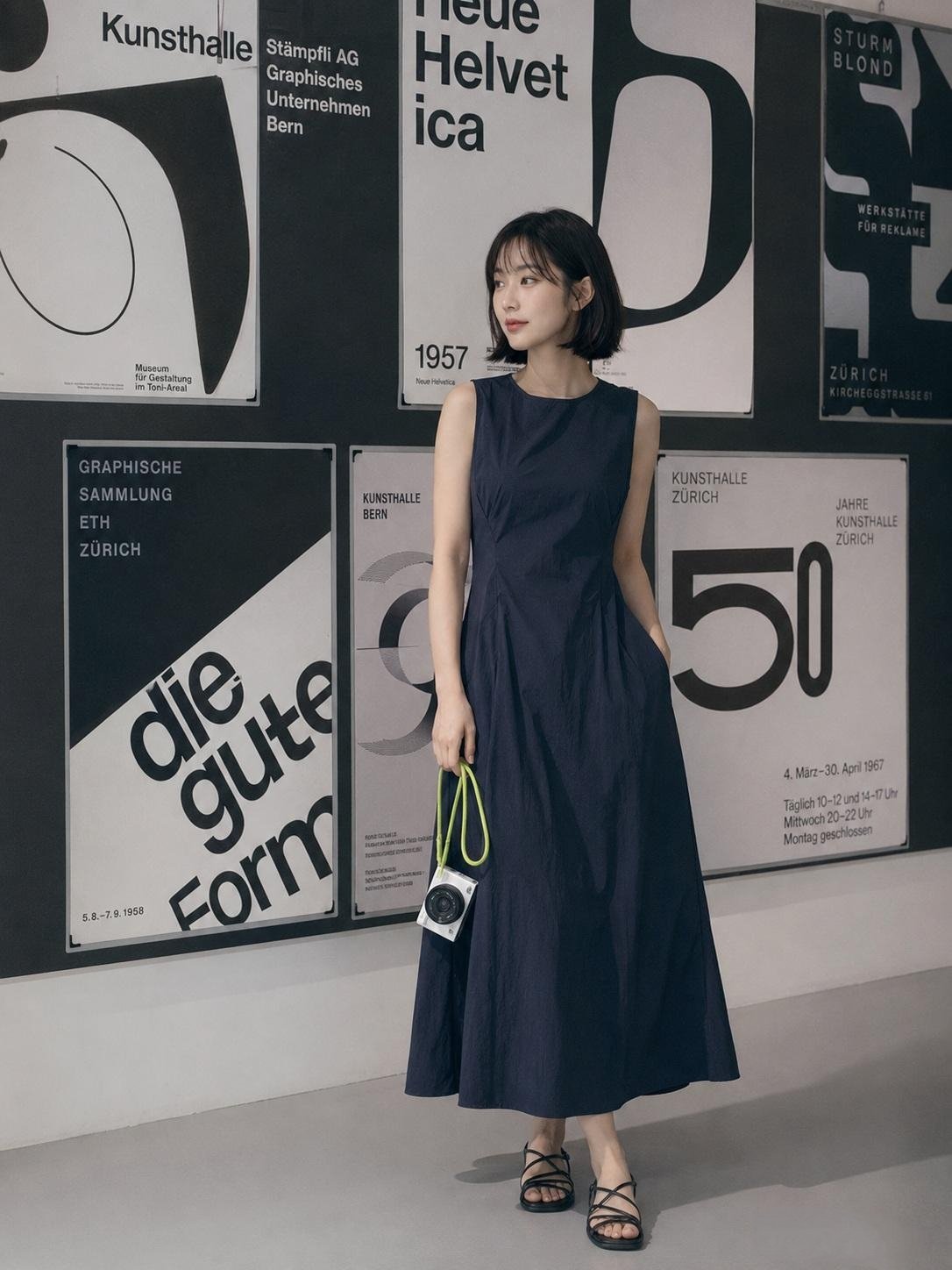 A minimalist editorial fashion photoshoot featuring a young woman with a short… — GPT Image 2 prompt by @ChillaiKalan__