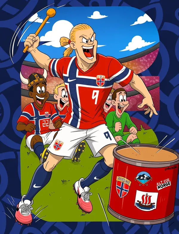 A bold, high-energy 2D cartoon sports illustration in a clean European comic… — GPT Image 2 prompt by @Sairah_0