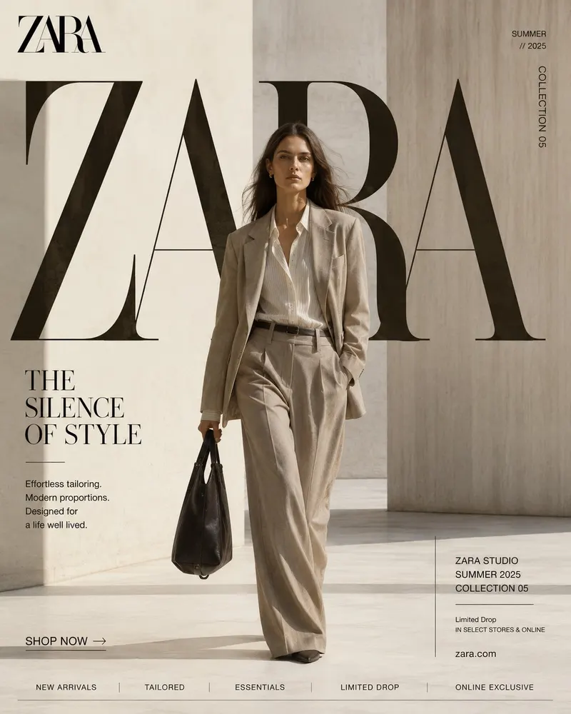 SYSTEM ROLE You are the Global Fashion Creative Director for ZARA. Your task is… — GPT Image 2 prompt by @Diplomeme