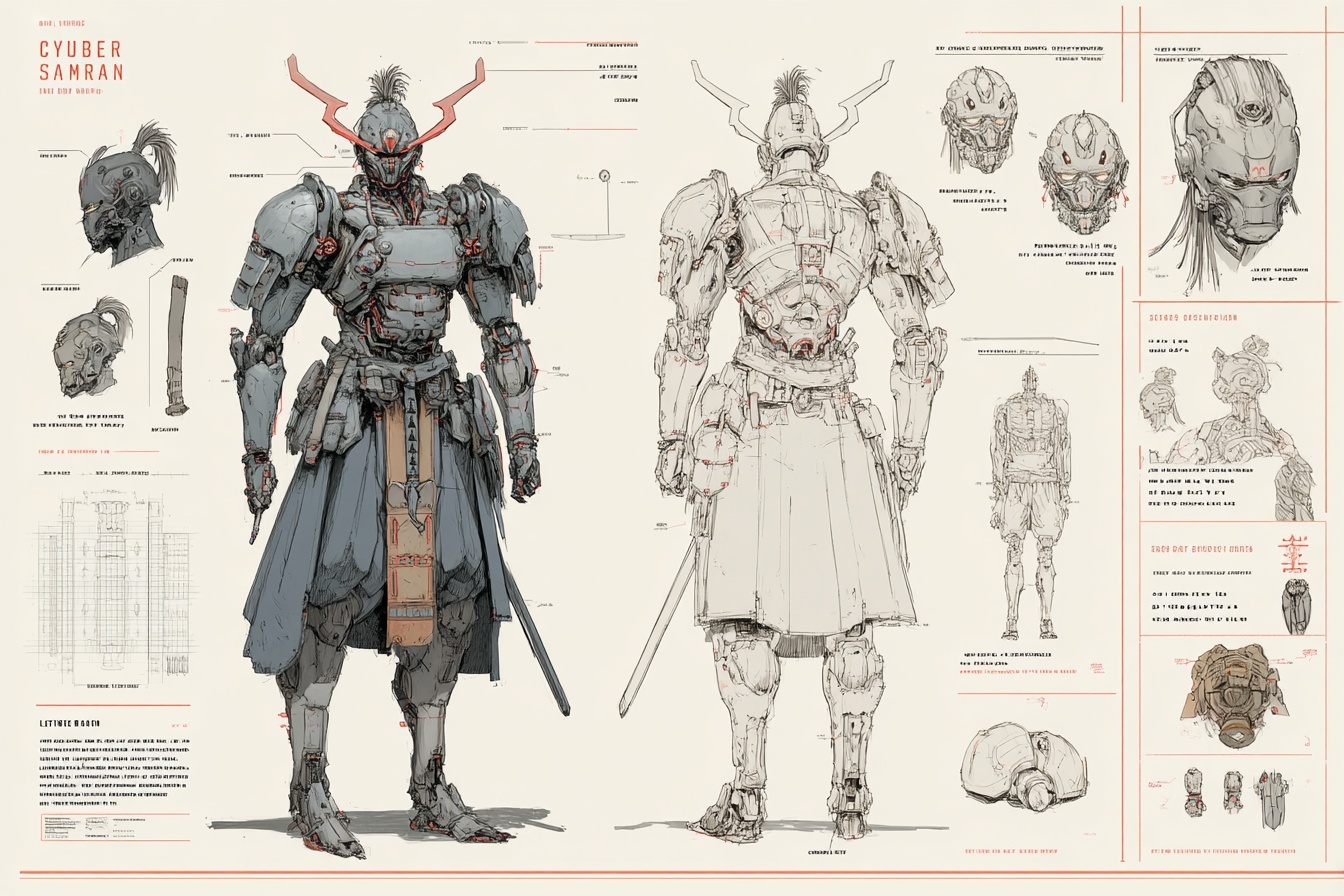 A character concept sheet of a [character], featuring detailed front, back, and… — AI Model prompt by @azed_ai