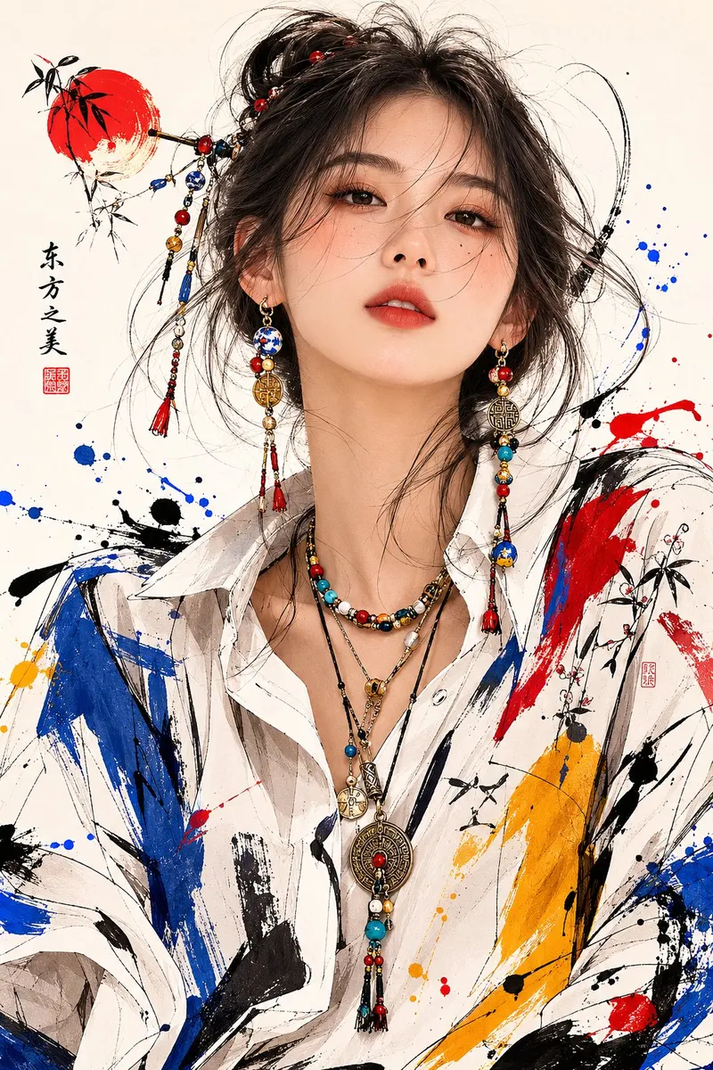 Create a 3:4 vertical portrait of a beautiful young japanese woman in a… — AI Model prompt by @RizwanAly07