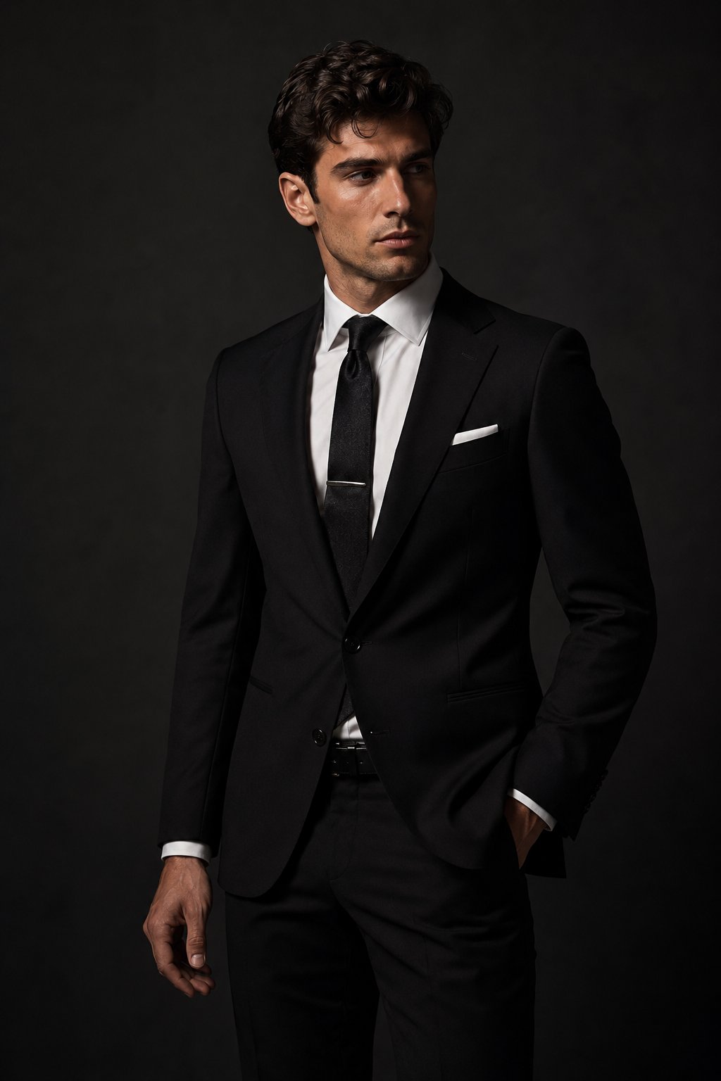 A handsome young European man in a high-end fashion studio photoshoot, standing… — GPT Image 2 prompt by @john_my07