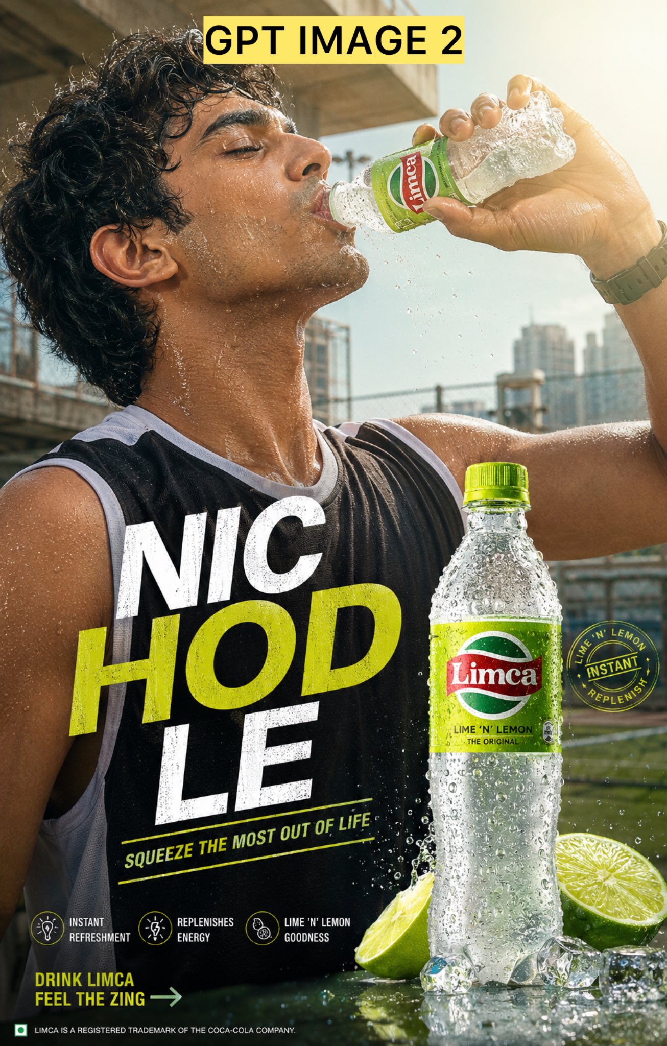 Create a premium, hyper-realistic Instagram SMM poster for Limca that feels… — AI-generated image by @Diplomeme using GPT Image 2
