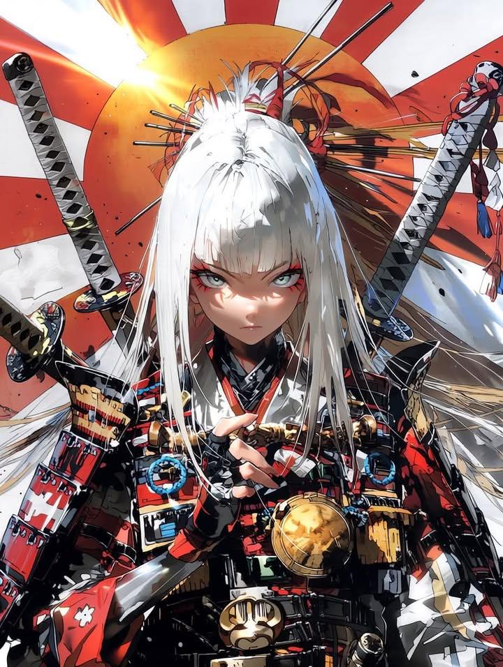 masterpiece, best quality, ultra-detailed anime illustration, fierce samurai… — GPT Image 2 prompt by @SimplyAnnisa