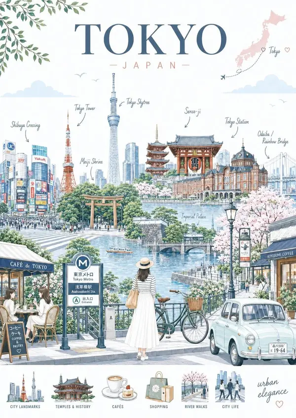 Create a sophisticated premium travel illustration of **[LOCATION]** in a… — AI Model prompt by @Goodmanprotocol
