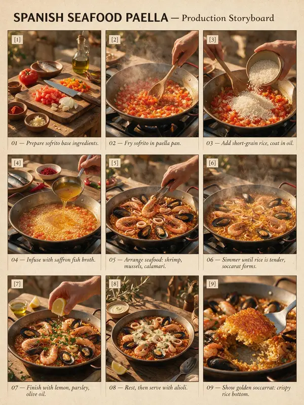 SPANISH SEAFOOD PAELLA 🥘 Seedream 5.0 Pro & Seedance 2.0 on @PixVerse_ Prompt… — Seedream prompt by @Strength04_X