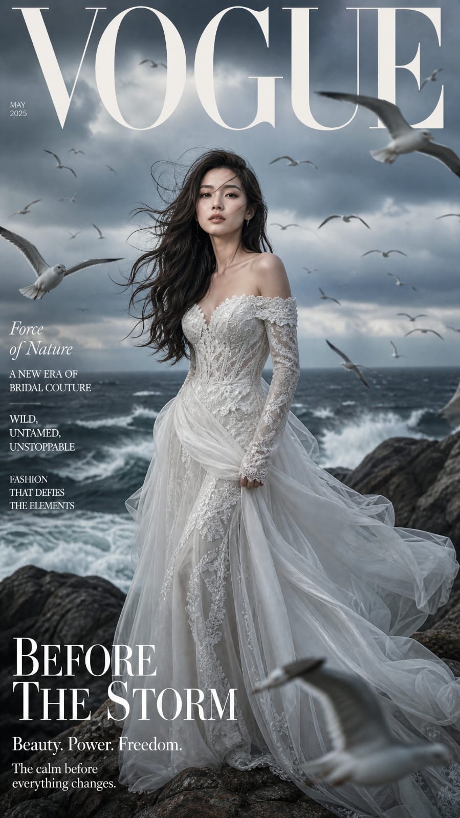 A breathtaking high-fashion magazine cover featuring a young Asian woman with… — GPT Image 2 prompt by @SimplyAnnisa