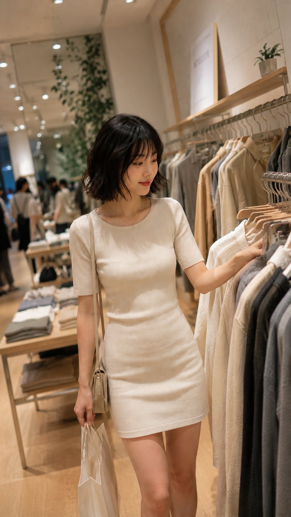 Ultra-realistic candid smartphone photo inside a stylish boutique fashion store… — GPT Image 2 prompt by @Mind_Boticni