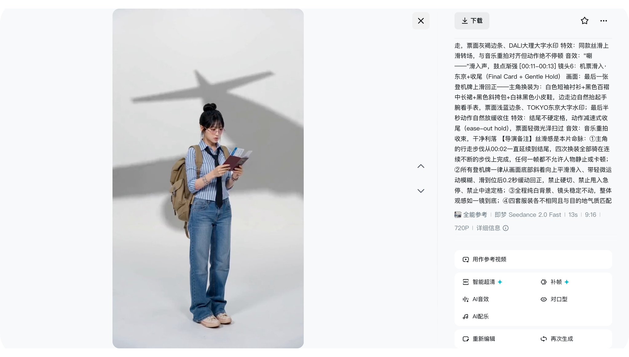 【风格】写实时尚广告风（fashion editorial），纯白无限背景（infinite white… — AI Model prompt by @johnAGI168