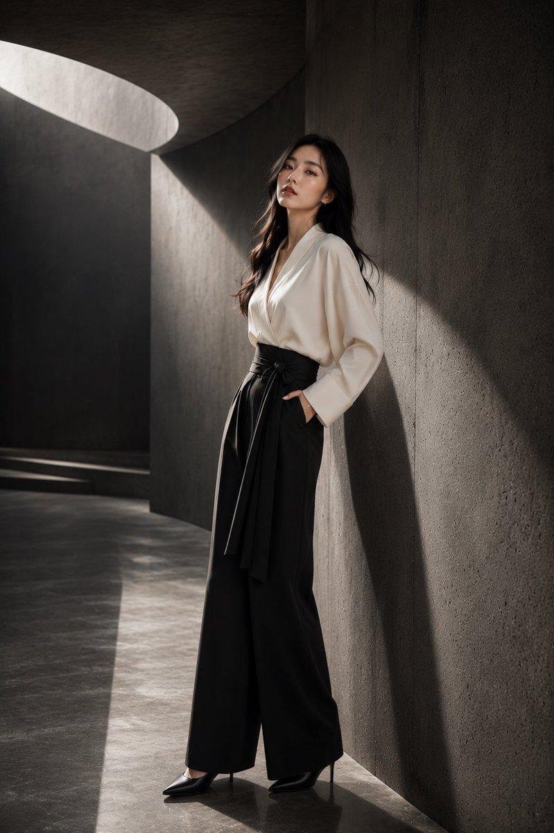 A stunning young Japanese woman in a high-end fashion studio photoshoot,… — GPT Image 2 prompt by @Kashberg_0