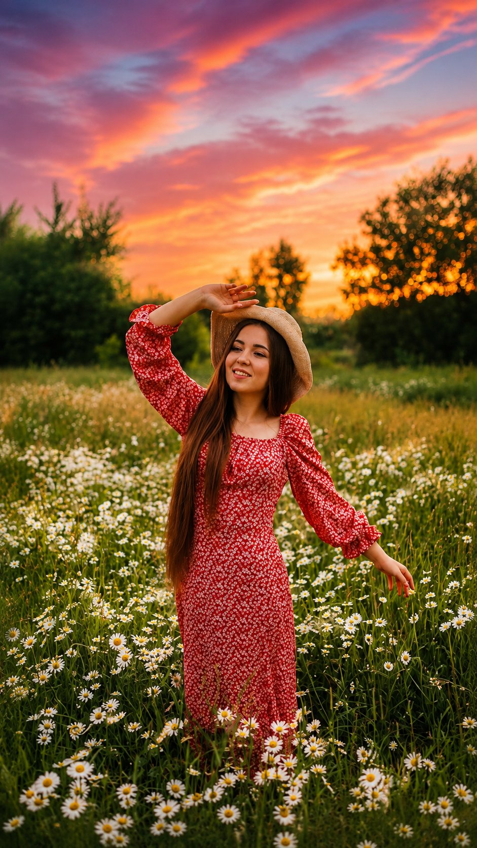 Transform this low-light outdoor portrait into a breathtaking golden-hour… — AI-generated image by @AiwithLariab using GPT Image 2