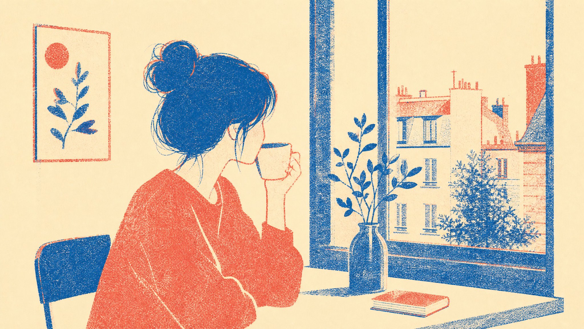 Minimal risograph-style illustration of [SUBJECT], grainy overprint texture,… — AI Model prompt by @aleenaamiir